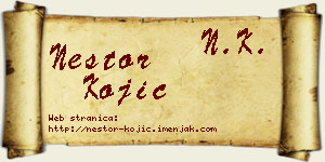 Nestor Kojić vizit kartica